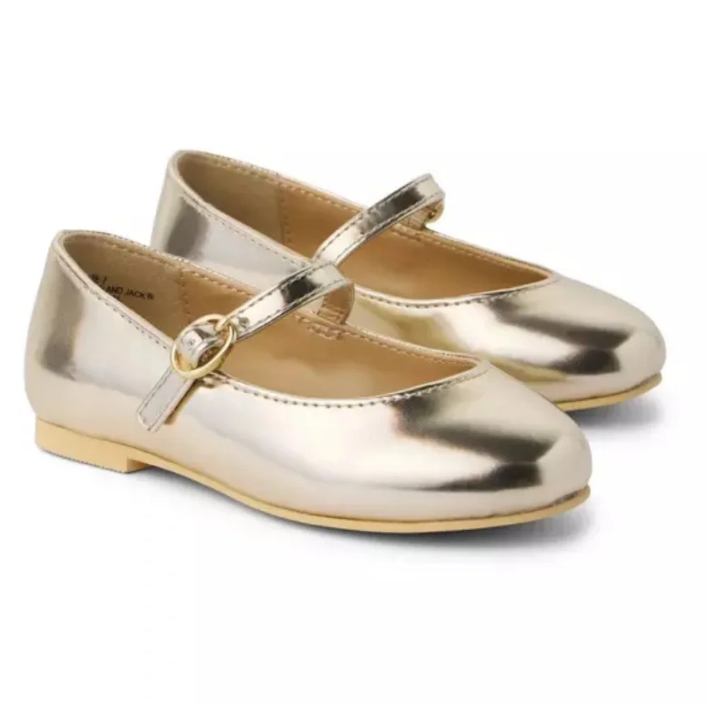 ☀️💛JANIE & JACK GOLD METALLIC BALLET FLATS💛☀️